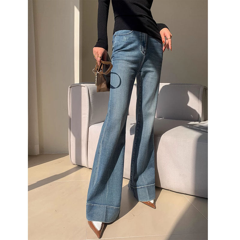 French Retro Washed Jeans — Women&