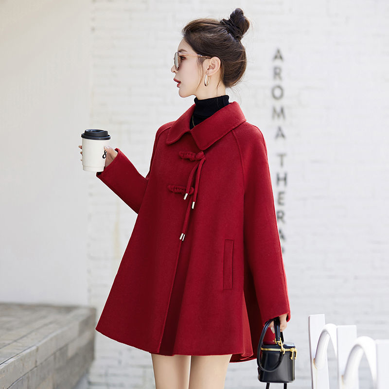 Retro Loose Woolen Coat Women's