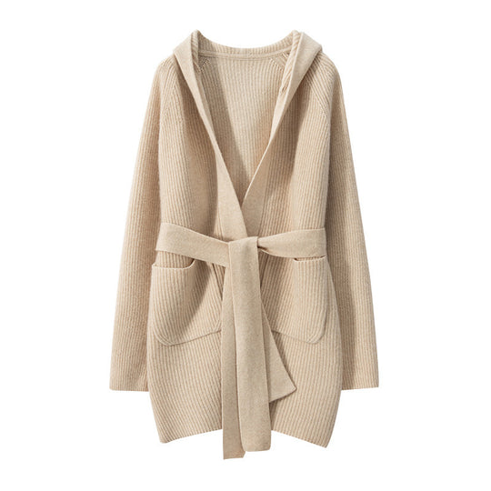 Cashmere Hooded Cardigan Coat — 3 Colours