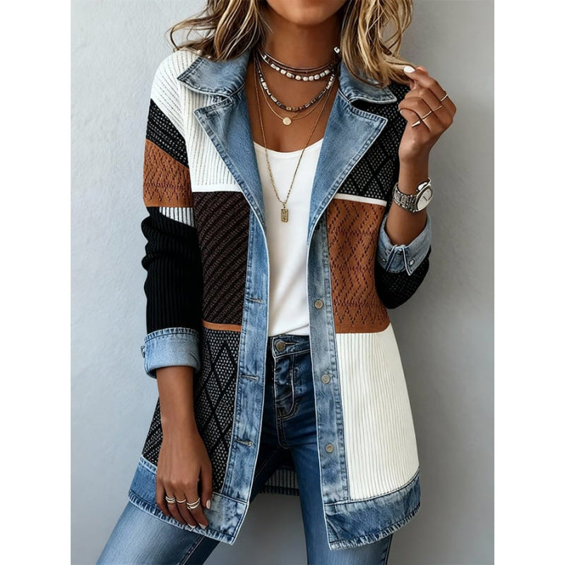 Denim Patchwork Jacket — Women&