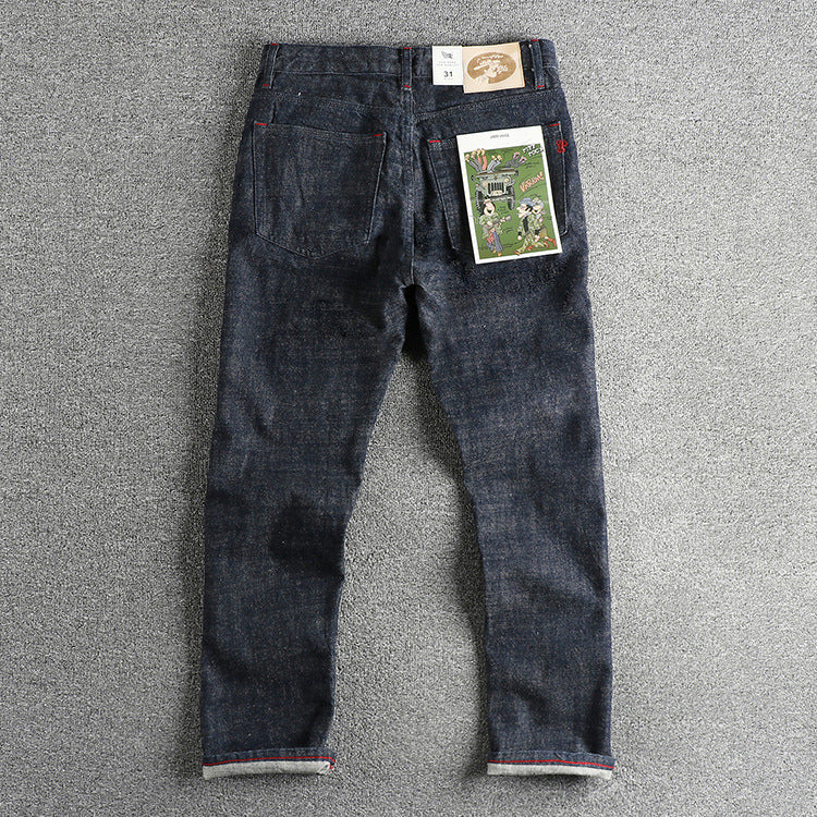 Heavy 14oz Bamboo High-Cotton American Retro Denim — Classic Blue