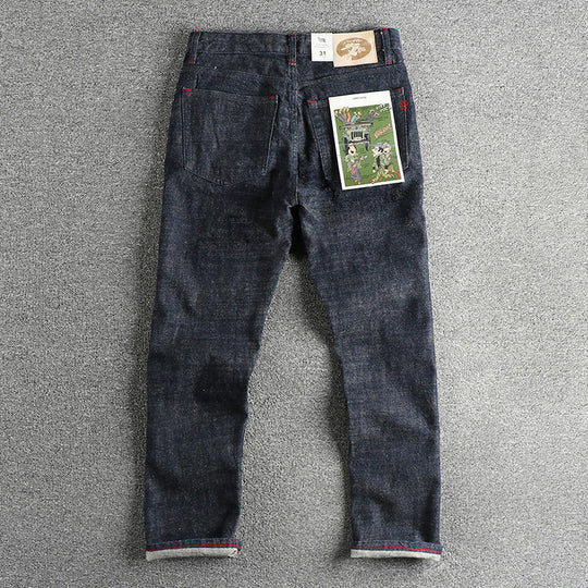 Heavy 14oz Bamboo High-Cotton American Retro Denim — Classic Blue