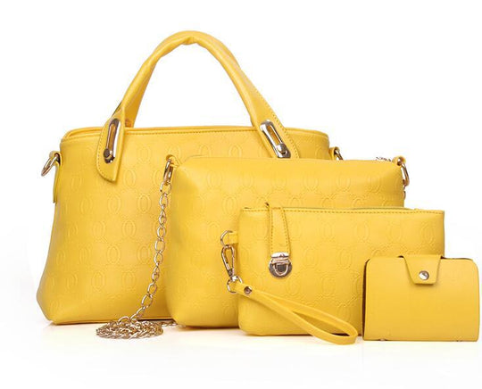 Embossed Four-Piece Handbag Set