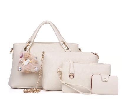 Embossed Four-Piece Handbag Set