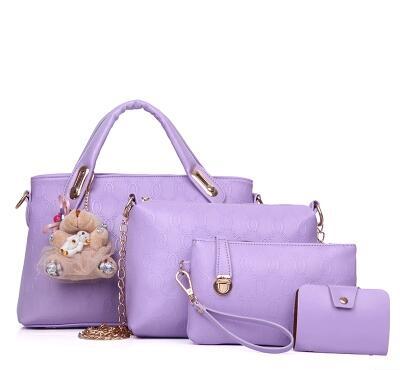 Embossed Four-Piece Handbag Set