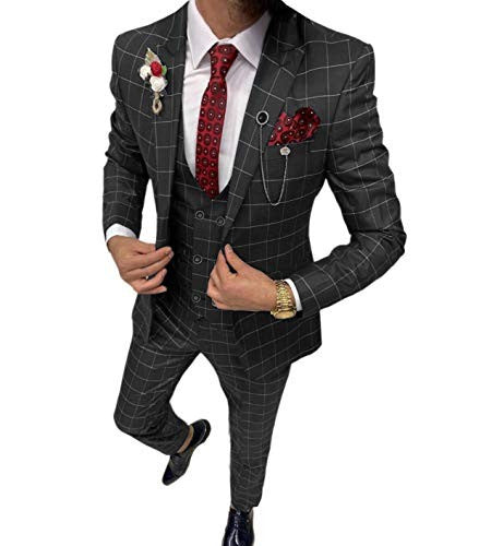 Lattice Three-Piece Suit — Men&