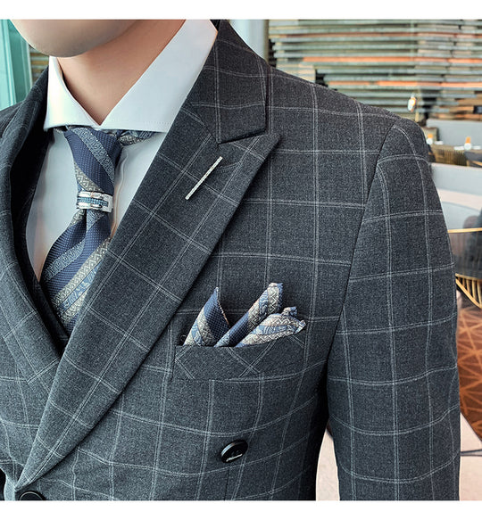 Casual Business Three-Piece Slim Suit — Men&