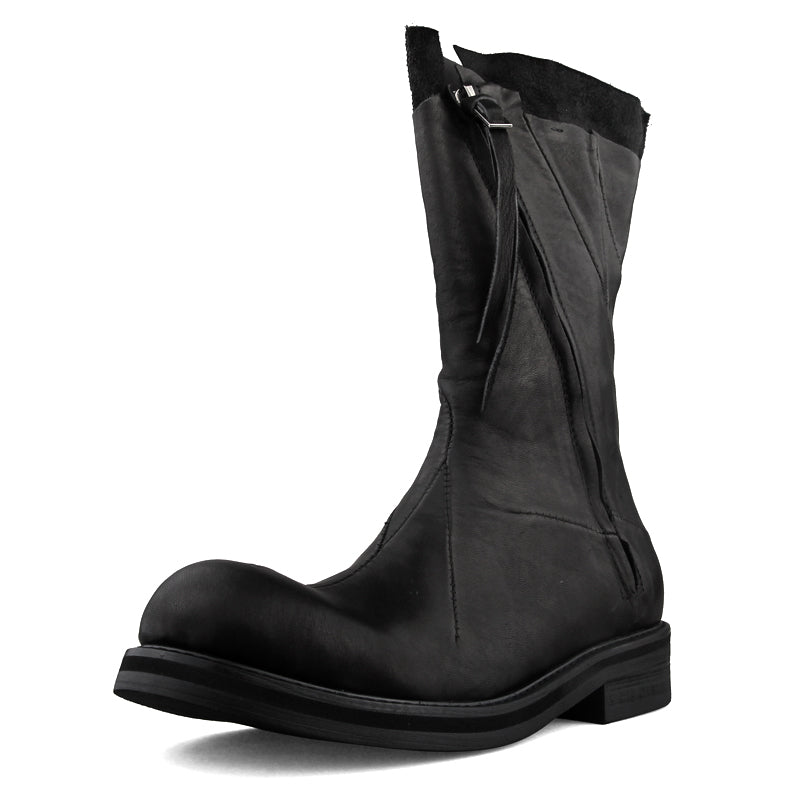 Deconstructed Leather Boots — Men&