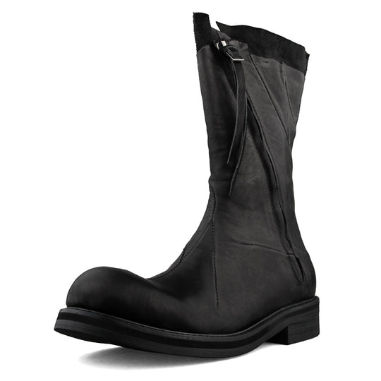 Deconstructed Leather Boots — Men&