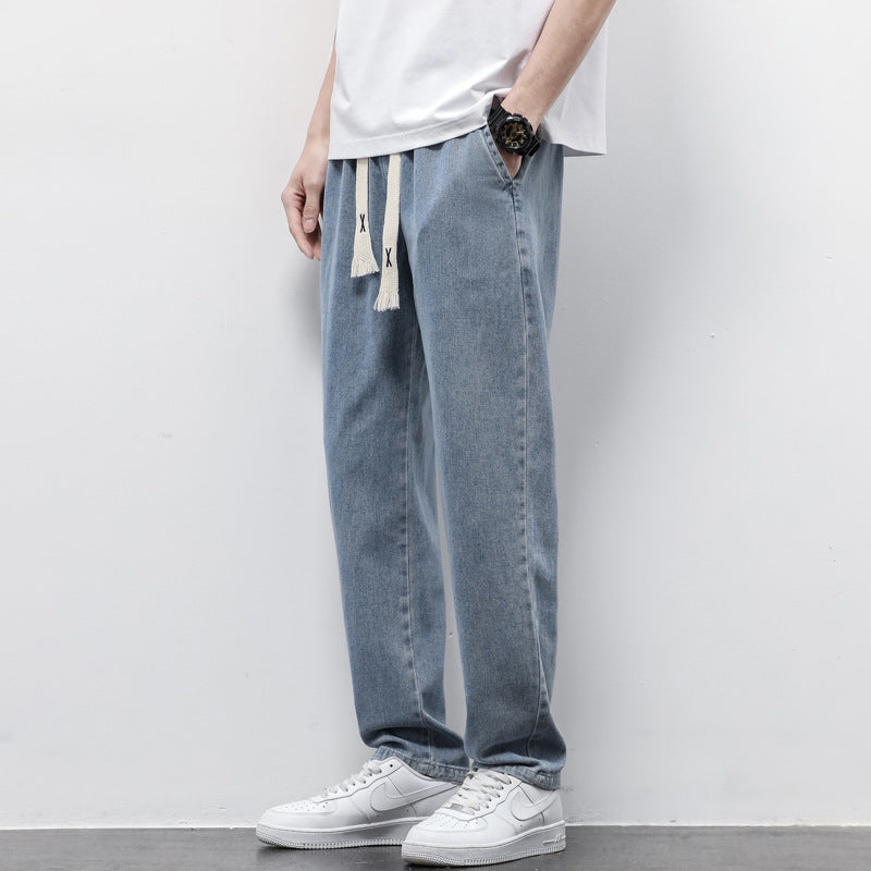 Summer Loose Wide-Leg Jeans — Men's