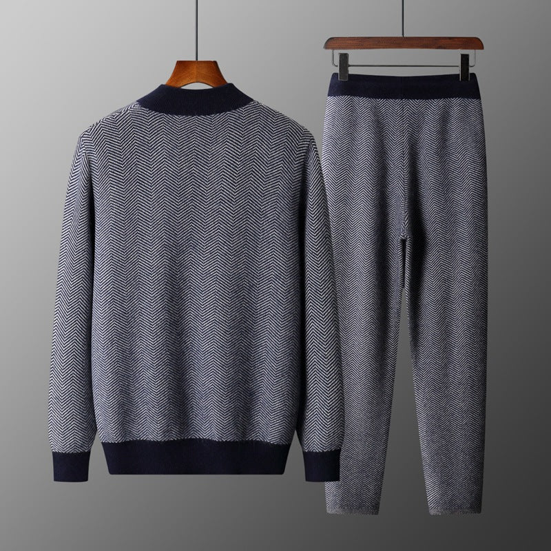 Pure Wool Insulated Zip-Up Cardigan — Men&