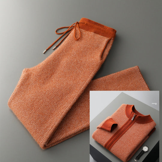 Pure Wool Insulated Zip-Up Cardigan — Men&