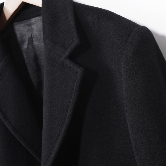Cashmere Coat — Mid-Length Black
