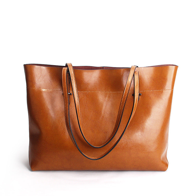 Oil-Wax Leather Tote — Women&