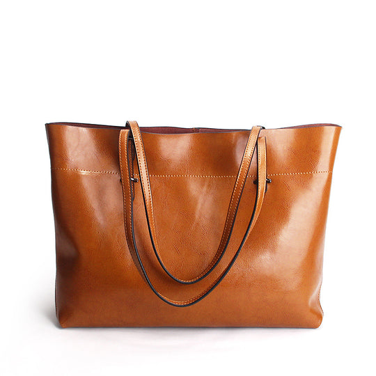 Oil-Wax Leather Tote — Women&