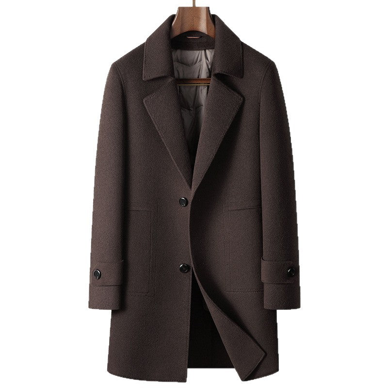 Wool Blend Down Coat — Unisex