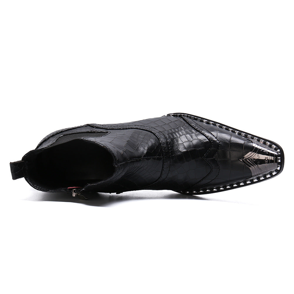Chelsea High-Top Genuine Leather Boots — Men&