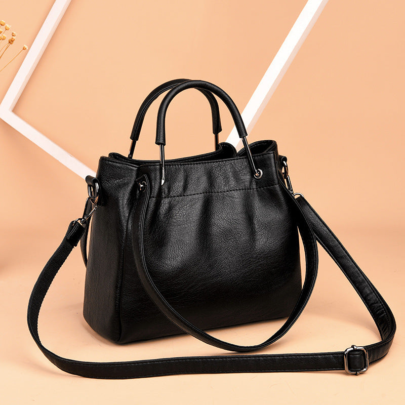 Soft Leather Bucket Bag — Women's