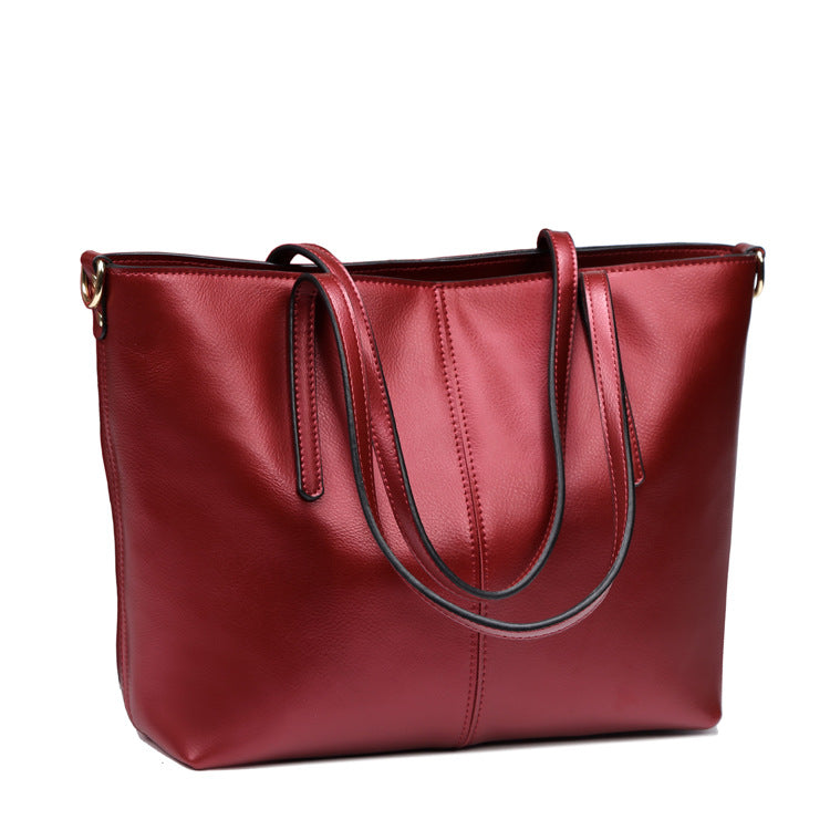 All-Match Leather Tote — Women&
