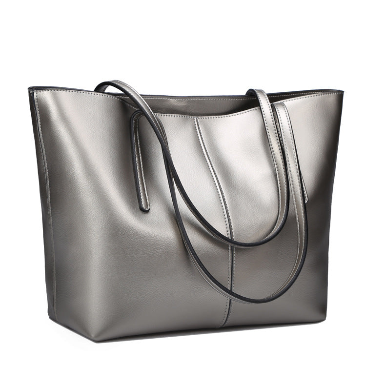 All-Match Leather Tote — Women's