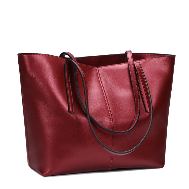 All-Match Leather Tote — Women&