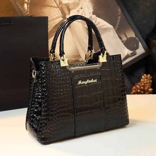 Printed Leather Handbag — Women&