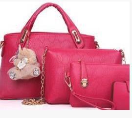 Embossed Four-Piece Handbag Set