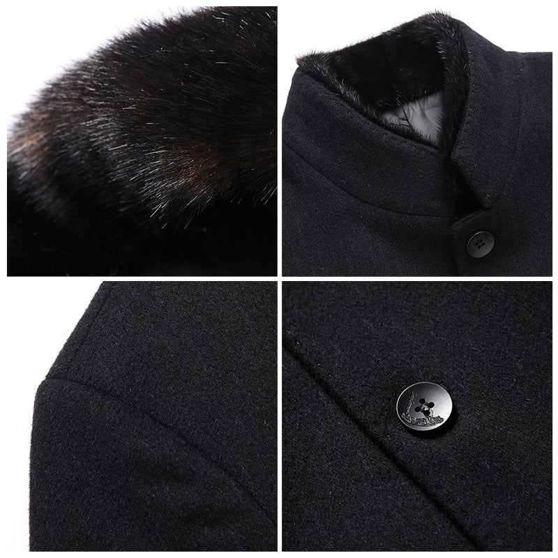 Thick Mink Wool Coat