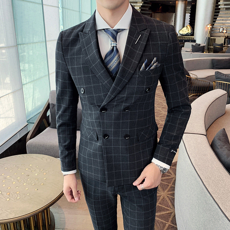 Casual Business Three-Piece Slim Suit — Men&