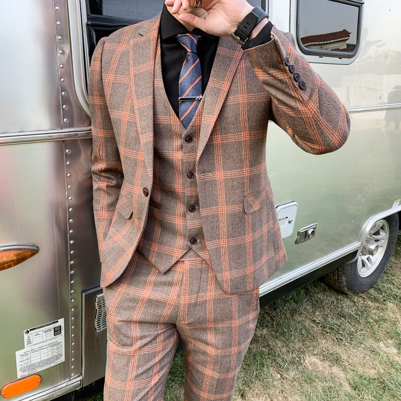 British-Korean Three-Piece Suit — Men's