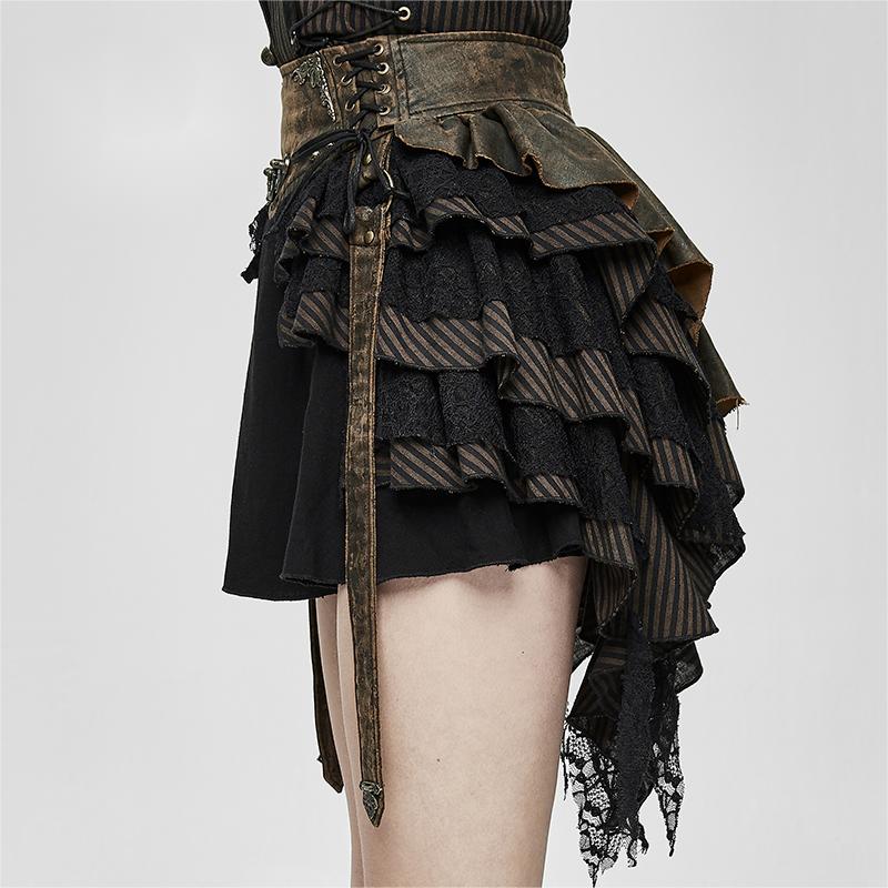Steampunk Striped Vintage Skirt — Women's