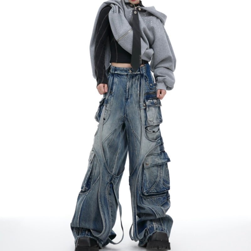 Vintage Wash Wide-Leg Jeans — Women&