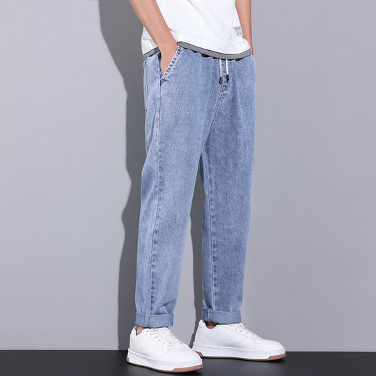 Summer Loose Wide-Leg Jeans — Men&