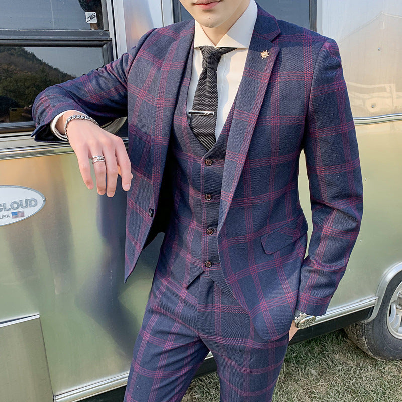 British-Korean Three-Piece Suit — Men&