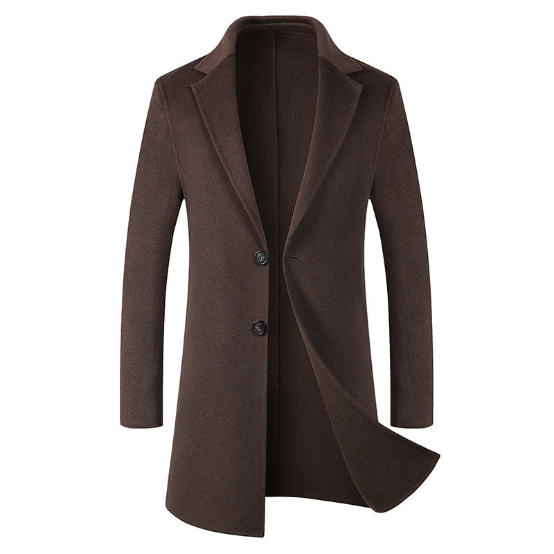 Long Wool Windbreaker — Men&