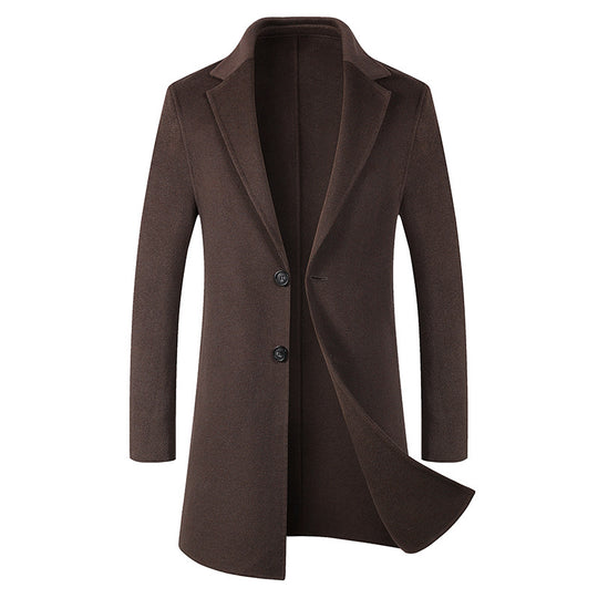 Long Wool Windbreaker — Men&