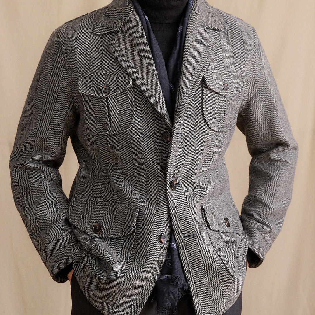ShopBAM — Wool Suit Collar Business Jacket — Men's