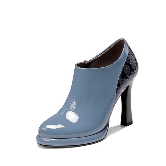 French Leather Block Heel Pumps — Women&