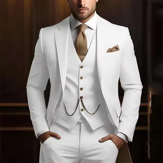 Three-Piece Slim Suit — 17 Colours