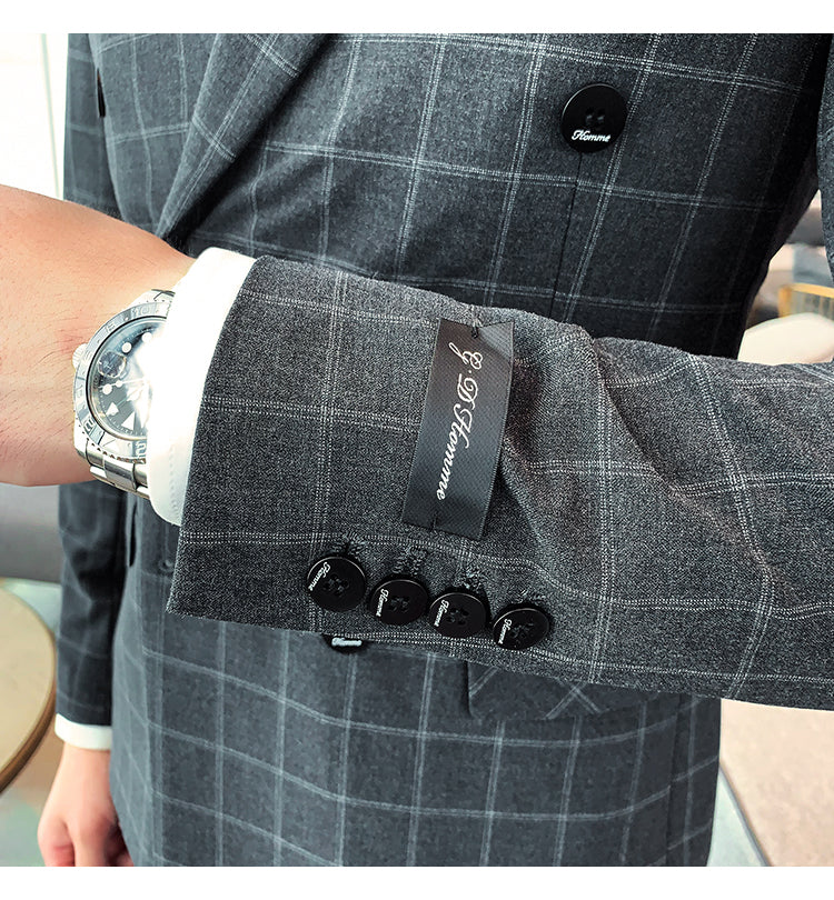 Casual Business Three-Piece Slim Suit — Men&