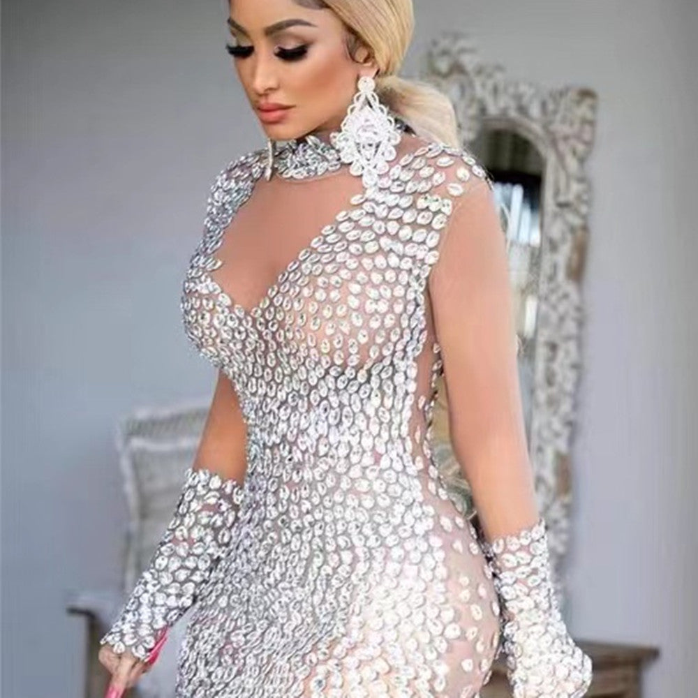 ShopBAM — Sequin Cocktail Dress — Champagne