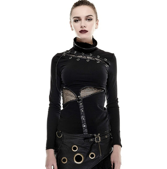 Vintage Steampunk Stand Collar Shirt — Women&