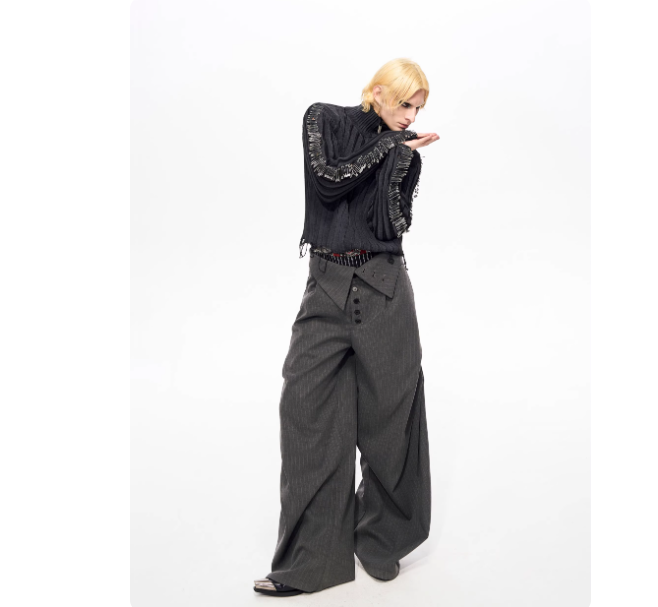 Safety Pin Turtleneck Sweater — Men&