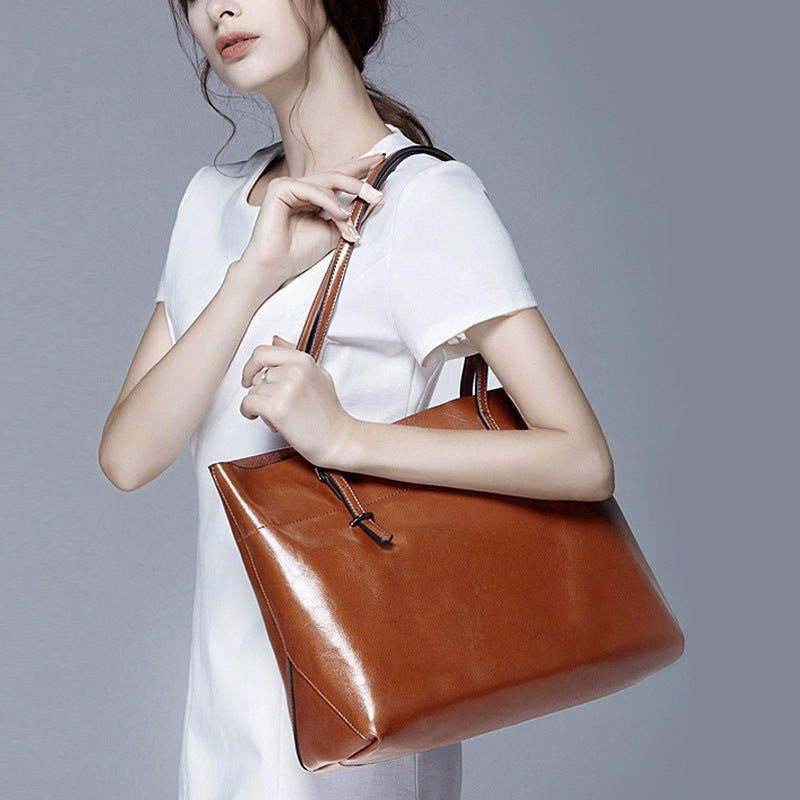 ShopBAM — Oil-Wax Leather Tote — Women's