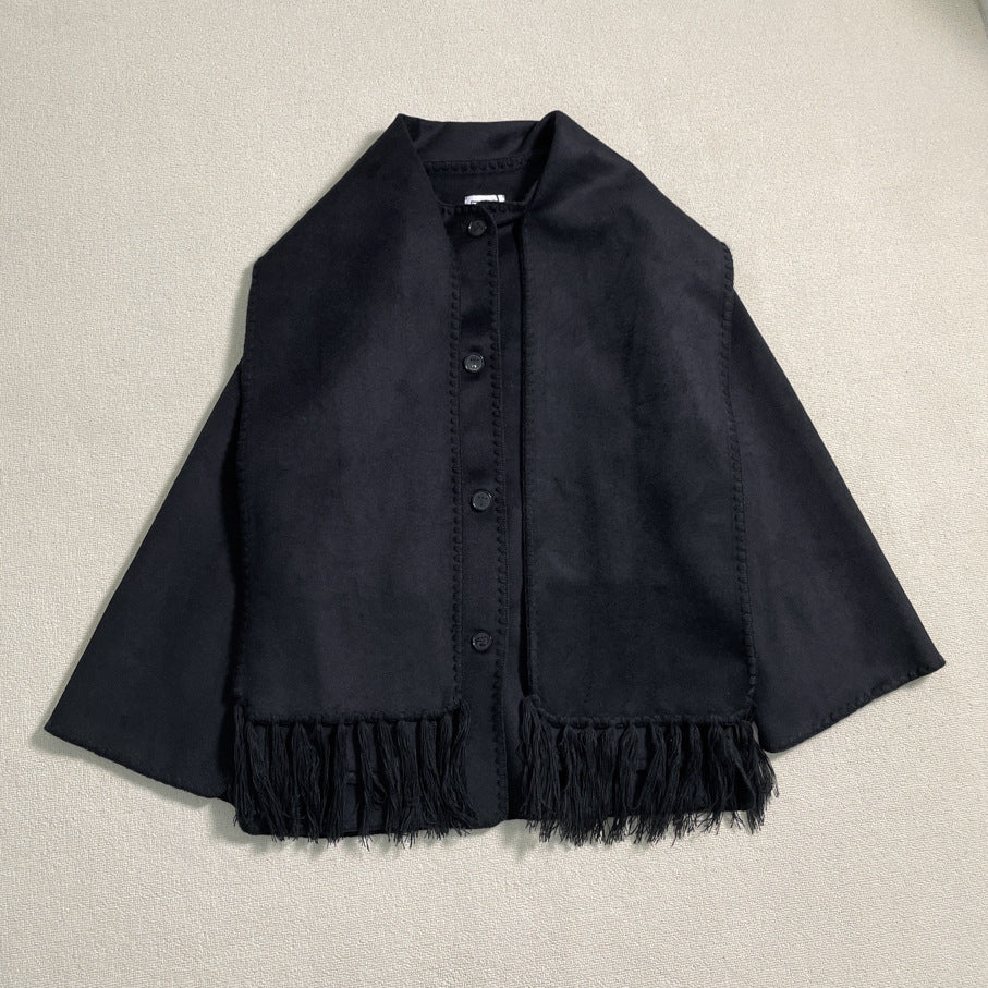 Tassel Collar Wool Coat — 5 Colours