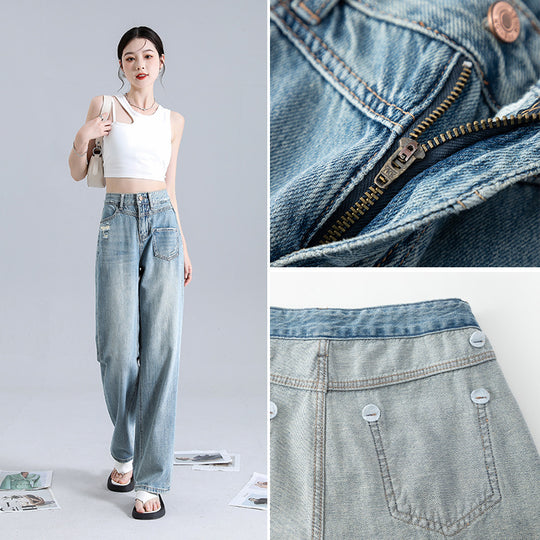Irregular Straight Jeans — Women&
