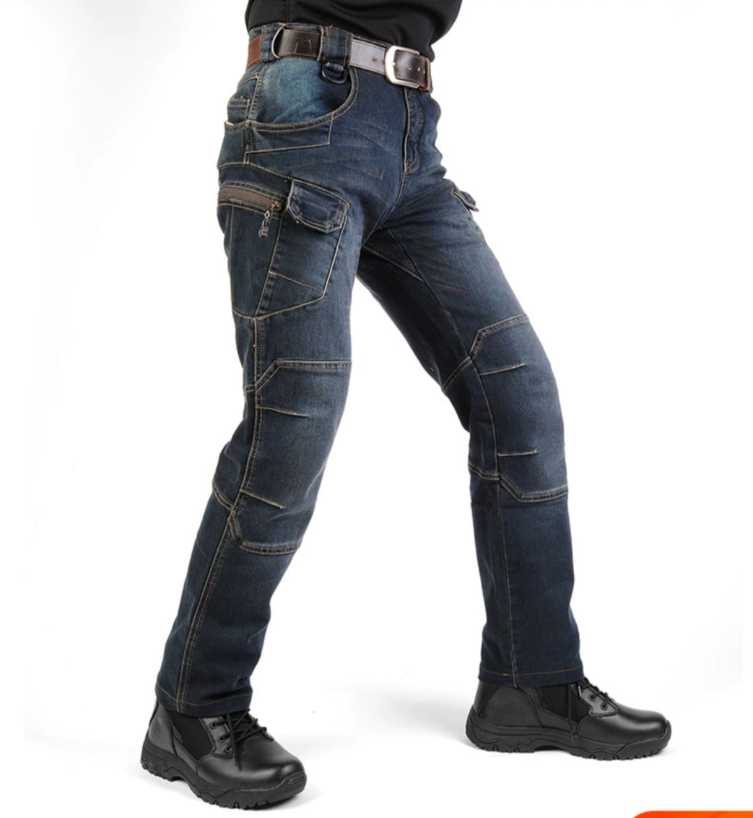 Tactical Straight-Leg Training Denim — Military Grey