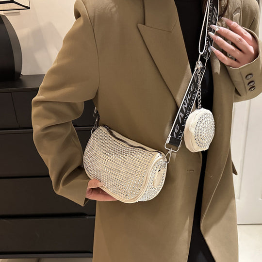Rhinestone Embellished Shoulder Bag — Women&