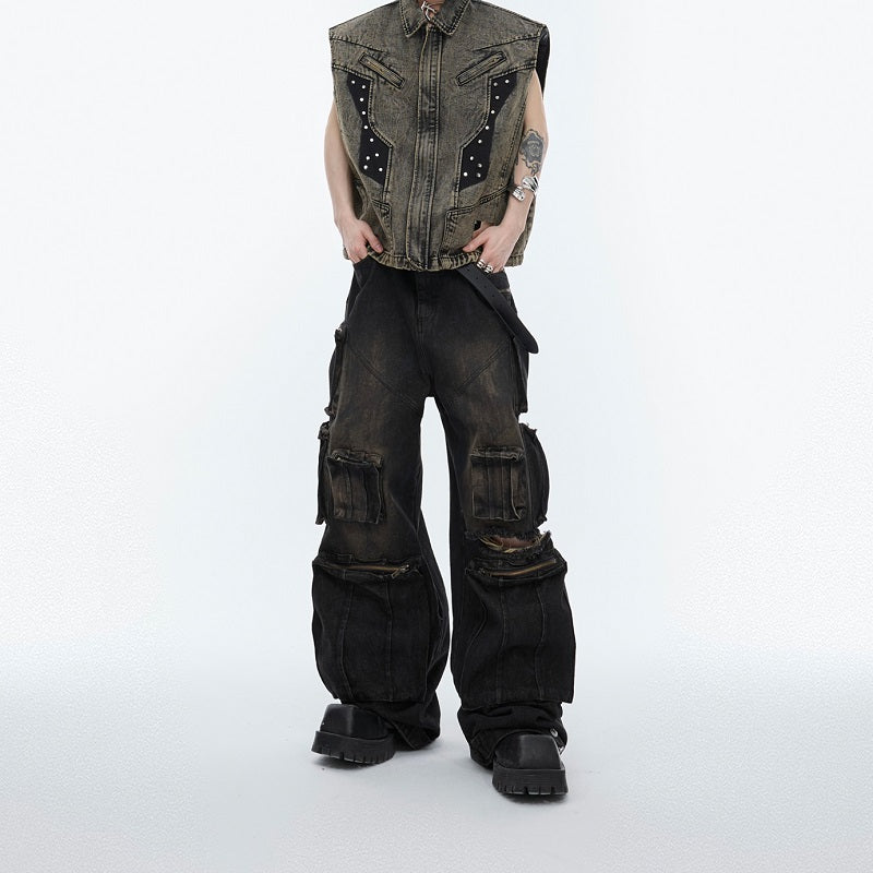 ShopBAM — Hand-Painted Distressed Jeans — Men's