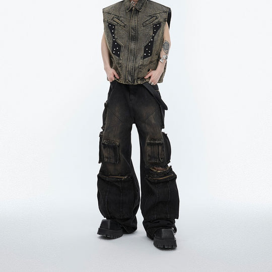 ShopBAM — Hand-Painted Distressed Jeans — Men&